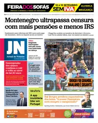 Capa do Jornal de Notícias de quarta-feira, 9 de setembro de 2026