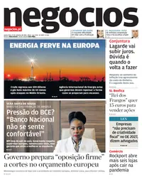 Capa do Jornal de Negócios de quinta-feira, 10 de setembro de 2026