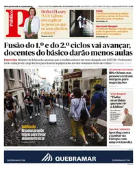 Capa do Público de quinta-feira, 10 de setembro de 2026