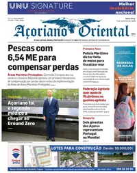 Capa do Açoriano Oriental de sexta-feira, 11 de setembro de 2026