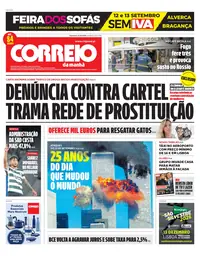 Capa do Correio da Manhã de sexta-feira, 11 de setembro de 2026