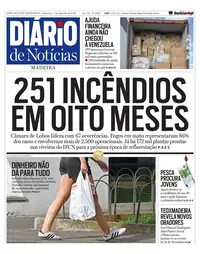 Capa do Diário de Notícias da Madeira de sexta-feira, 11 de setembro de 2026