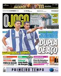 Capa do O Jogo de sexta-feira, 11 de setembro de 2026