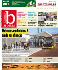 Capa do Diário As Beiras de sábado, 12 de setembro de 2026