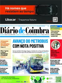 Capa do Diário de Coimbra de sábado, 12 de setembro de 2026