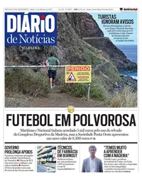 Capa do Diário de Notícias da Madeira de sábado, 12 de setembro de 2026