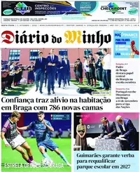Capa do Diário do Minho de sábado, 12 de setembro de 2026