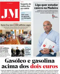 Capa do Jornal da Madeira de sábado, 12 de setembro de 2026
