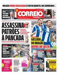 Capa do Correio da Manhã de domingo, 13 de setembro de 2026