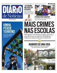 Capa do Diário de Notícias da Madeira de domingo, 13 de setembro de 2026