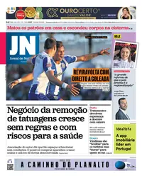 Capa do Jornal de Notícias de domingo, 13 de setembro de 2026