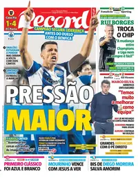 Capa do Record de domingo, 13 de setembro de 2026