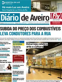 Capa do Diário de Aveiro de segunda-feira, 14 de setembro de 2026