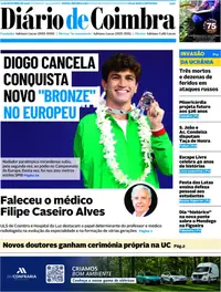 Capa do Diário de Coimbra de segunda-feira, 14 de setembro de 2026
