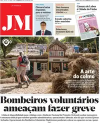 Capa do Jornal da Madeira de segunda-feira, 14 de setembro de 2026