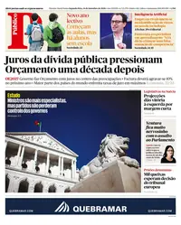 Capa do Público de segunda-feira, 14 de setembro de 2026