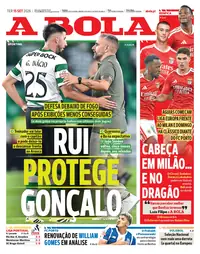 Capa do A Bola de terça-feira, 15 de setembro de 2026