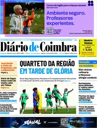 Capa do Diário de Coimbra de terça-feira, 15 de setembro de 2026