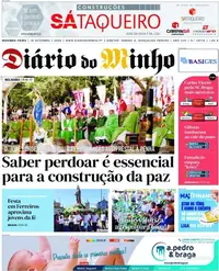 Capa do Diário do Minho de terça-feira, 15 de setembro de 2026