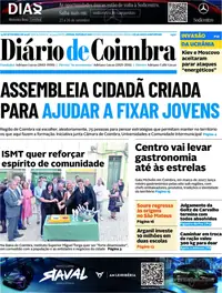 Capa do Diário de Coimbra de quarta-feira, 16 de setembro de 2026