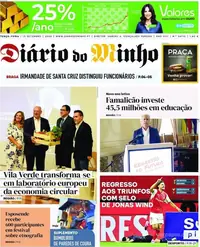 Capa do Diário do Minho de quarta-feira, 16 de setembro de 2026