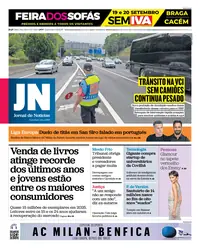 Capa do Jornal de Notícias de quarta-feira, 16 de setembro de 2026