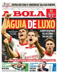 Capa do A Bola de quinta-feira, 17 de setembro de 2026