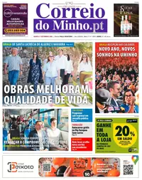 Capa do Correio do Minho de quinta-feira, 17 de setembro de 2026
