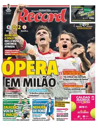 Capa do Record de quinta-feira, 17 de setembro de 2026