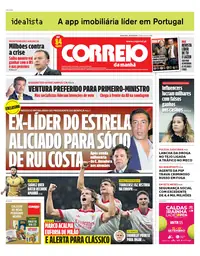 Capa do Correio da Manhã de sexta-feira, 18 de setembro de 2026