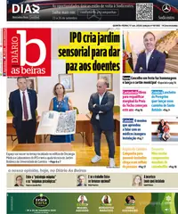 Capa do Diário As Beiras de sexta-feira, 18 de setembro de 2026