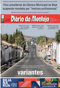 Capa do Diário do Alentejo de sexta-feira, 18 de setembro de 2026