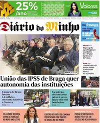 Capa do Diário do Minho de sexta-feira, 18 de setembro de 2026