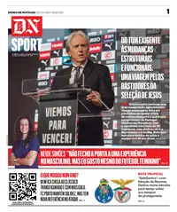 Capa do DN Sport de sexta-feira, 18 de setembro de 2026