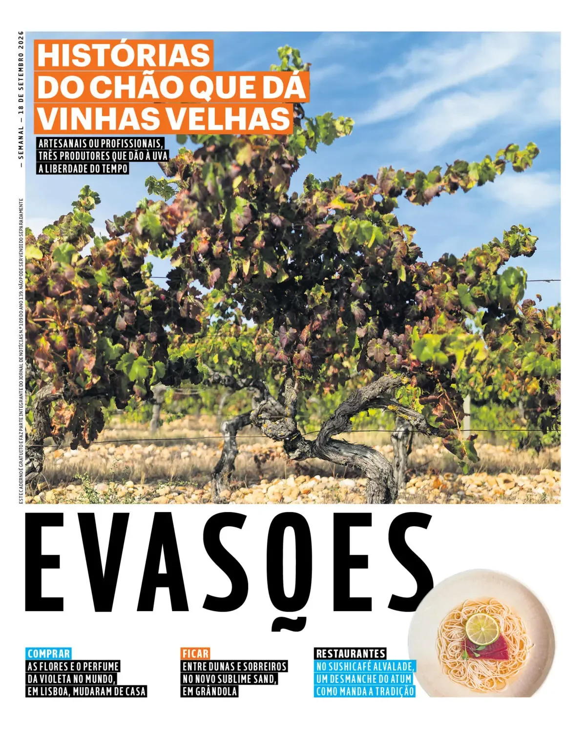 Capa do Evasões de sexta-feira, 18 de setembro de 2026