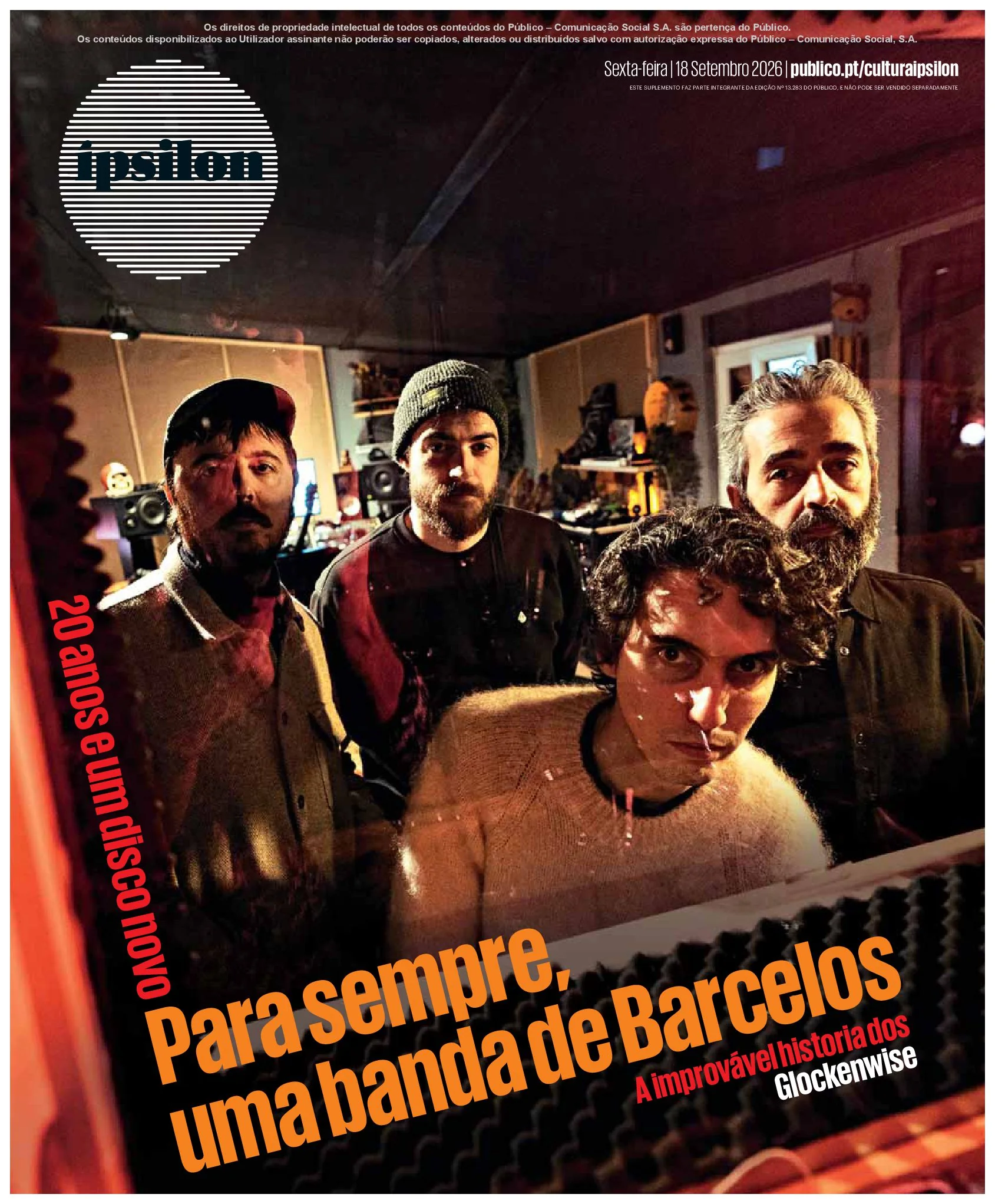 Capa do Ípsilon de sexta-feira, 18 de setembro de 2026