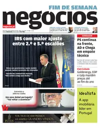 Capa do Jornal de Negócios de sexta-feira, 18 de setembro de 2026