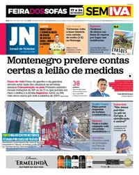 Capa do Jornal de Notícias de sexta-feira, 18 de setembro de 2026