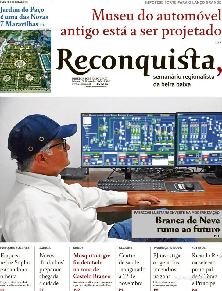 Capa do Reconquista de sexta-feira, 18 de setembro de 2026