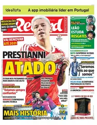 Capa do Record de sexta-feira, 18 de setembro de 2026