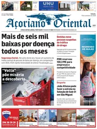 Capa do Açoriano Oriental de sábado, 19 de setembro de 2026