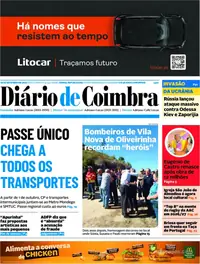 Capa do Diário de Coimbra de sábado, 19 de setembro de 2026