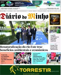 Capa do Diário do Minho de sábado, 19 de setembro de 2026