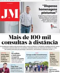 Capa do Jornal da Madeira de sábado, 19 de setembro de 2026