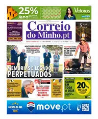Capa do Correio do Minho de domingo, 20 de setembro de 2026