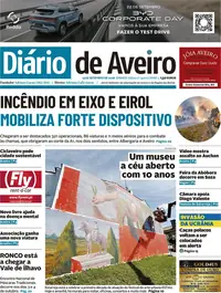 Capa do Diário de Aveiro de domingo, 20 de setembro de 2026