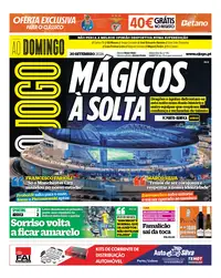Capa do O Jogo de domingo, 20 de setembro de 2026