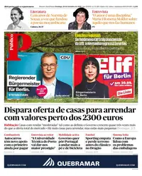 Capa do Público de domingo, 20 de setembro de 2026