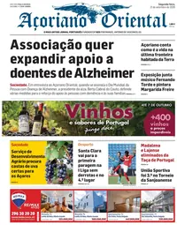 Capa do Açoriano Oriental de segunda-feira, 21 de setembro de 2026