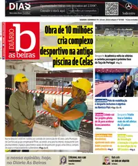 Capa do Diário As Beiras de segunda-feira, 21 de setembro de 2026